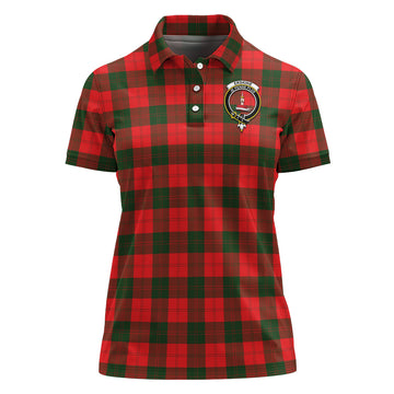 Erskine Modern Tartan Polo Shirt with Family Crest For Women