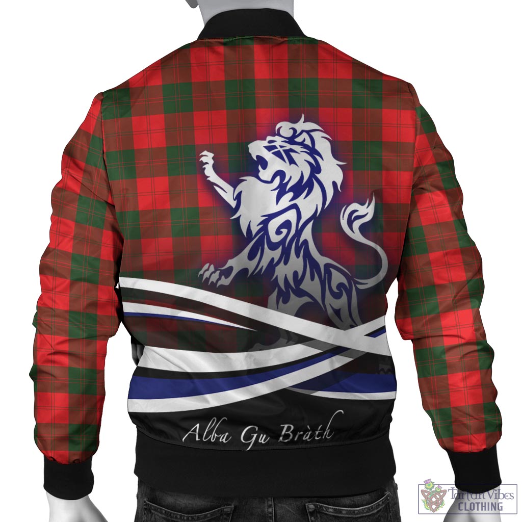 Tartan Vibes Clothing Erskine Modern Tartan Bomber Jacket with Alba Gu Brath Regal Lion Emblem