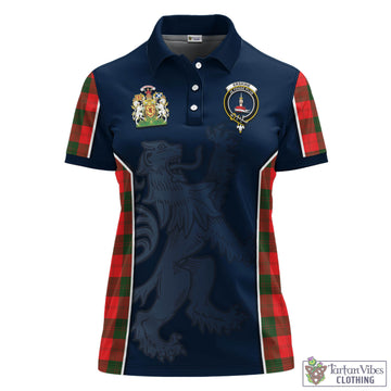 Erskine Modern Tartan Women's Polo Shirt with Family Crest and Lion Rampant Vibes Sport Style