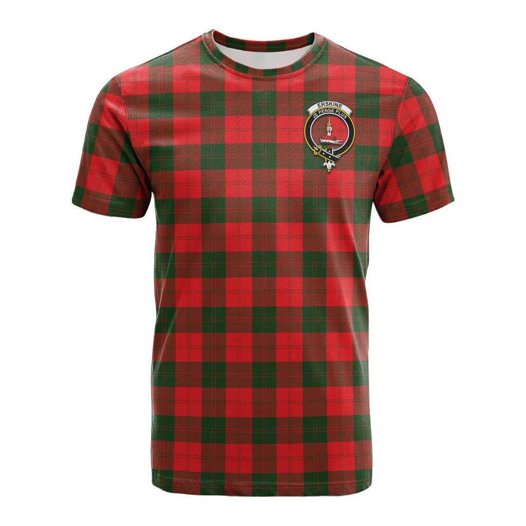 Erskine Modern Tartan T-Shirt with Family Crest - Tartan Vibes Clothing