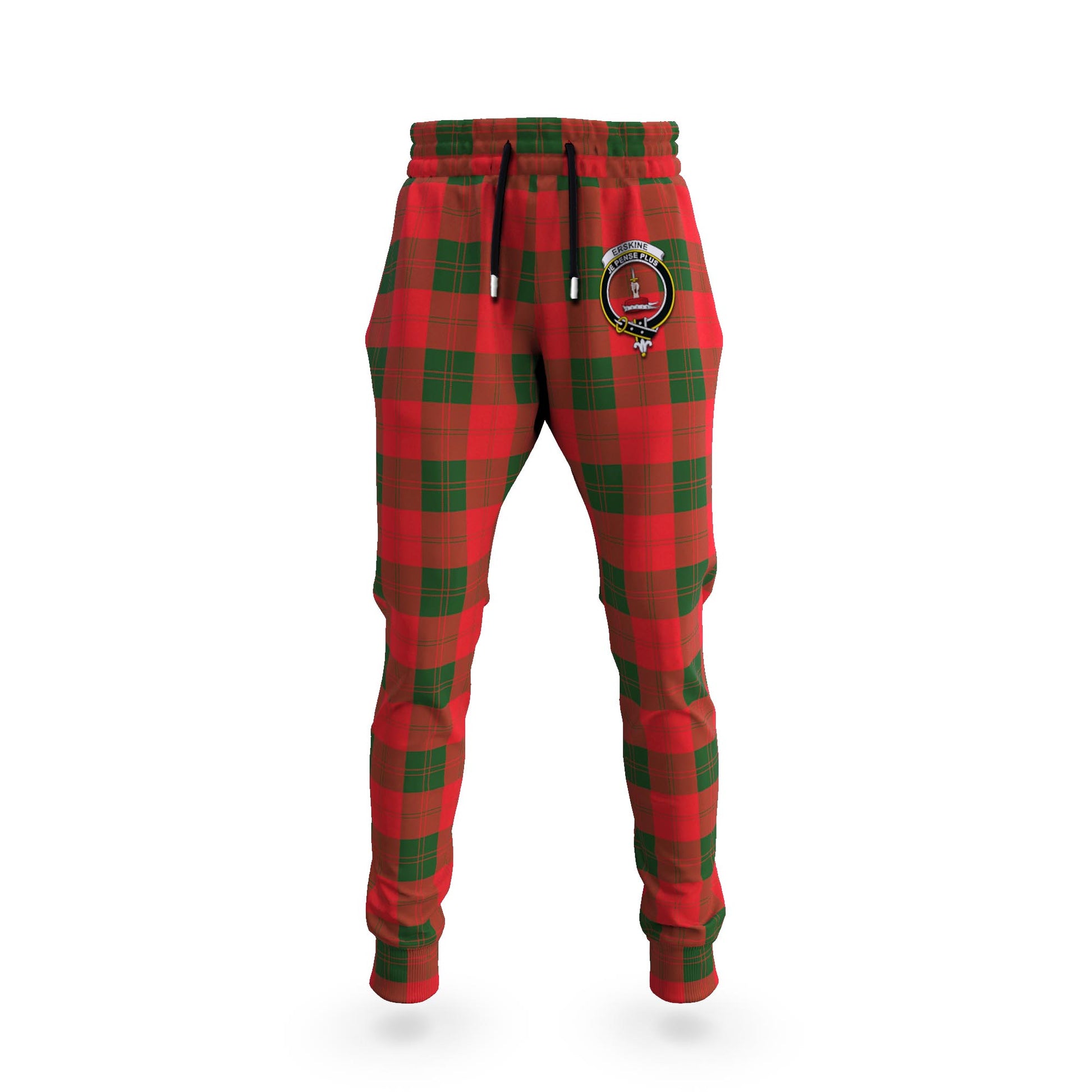 Erskine Modern Tartan Joggers Pants with Family Crest 5XL - Tartan Vibes Clothing