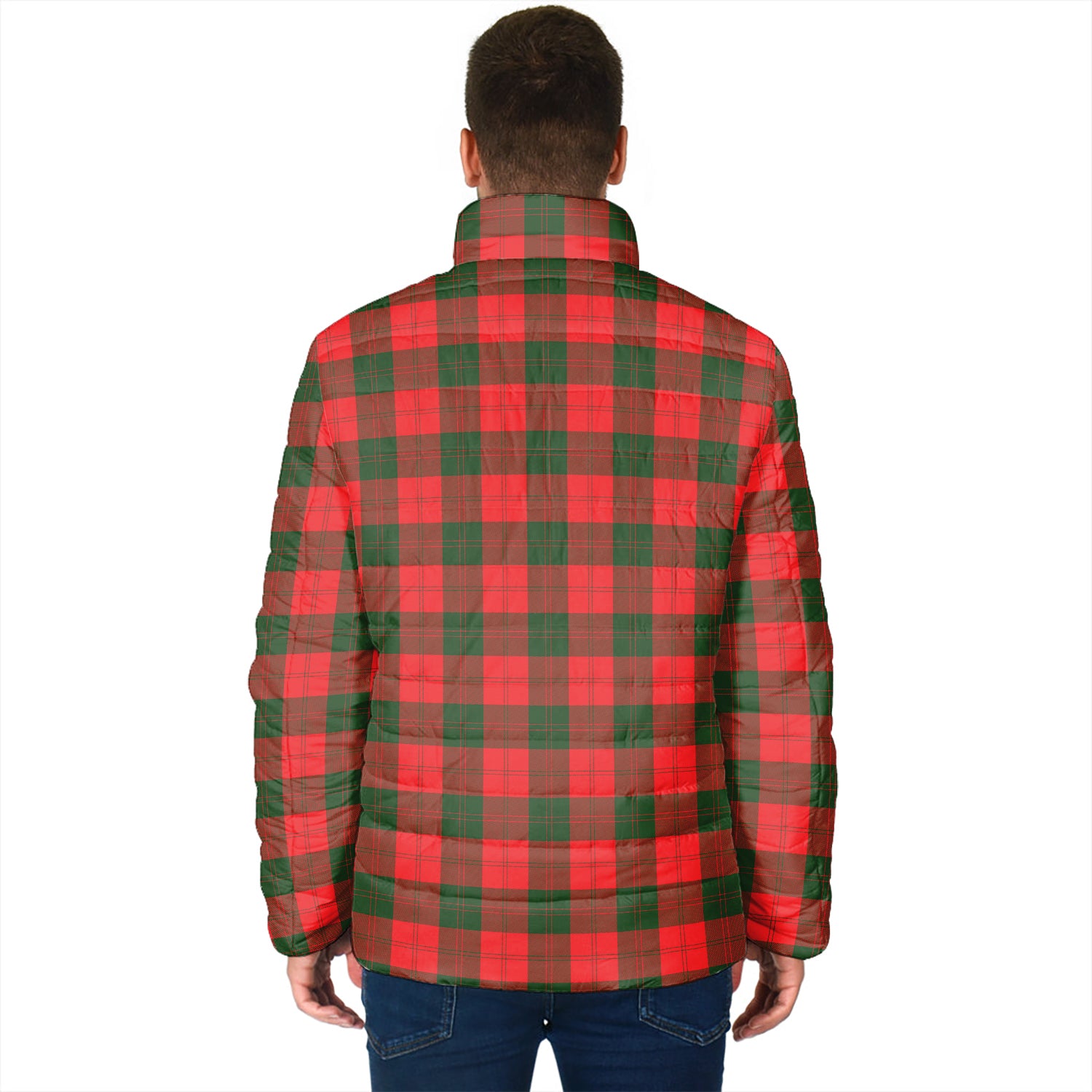 Erskine Modern Tartan Padded Jacket with Family Crest - Tartan Vibes Clothing