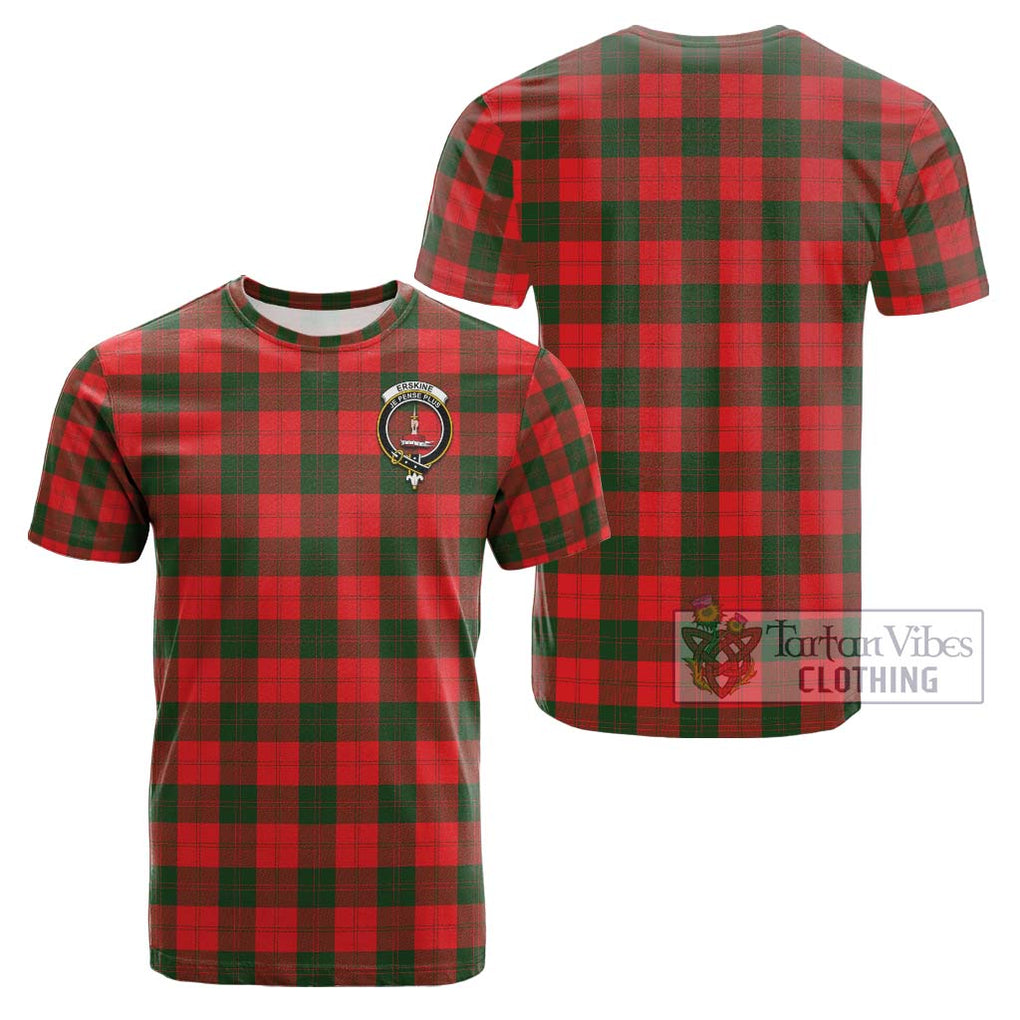 Erskine Modern Tartan Cotton T-Shirt with Family Crest Kid's Shirt - Tartanvibesclothing Shop