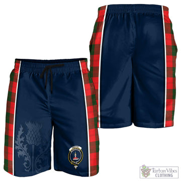 Erskine Modern Tartan Men's Shorts with Family Crest and Scottish Thistle Vibes Sport Style