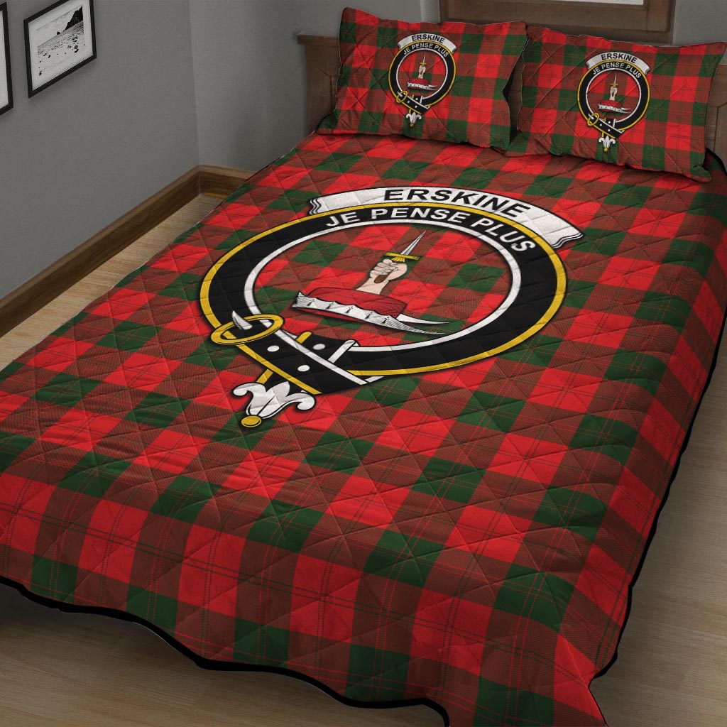 Erskine Modern Tartan Quilt Bed Set with Family Crest - Tartan Vibes Clothing