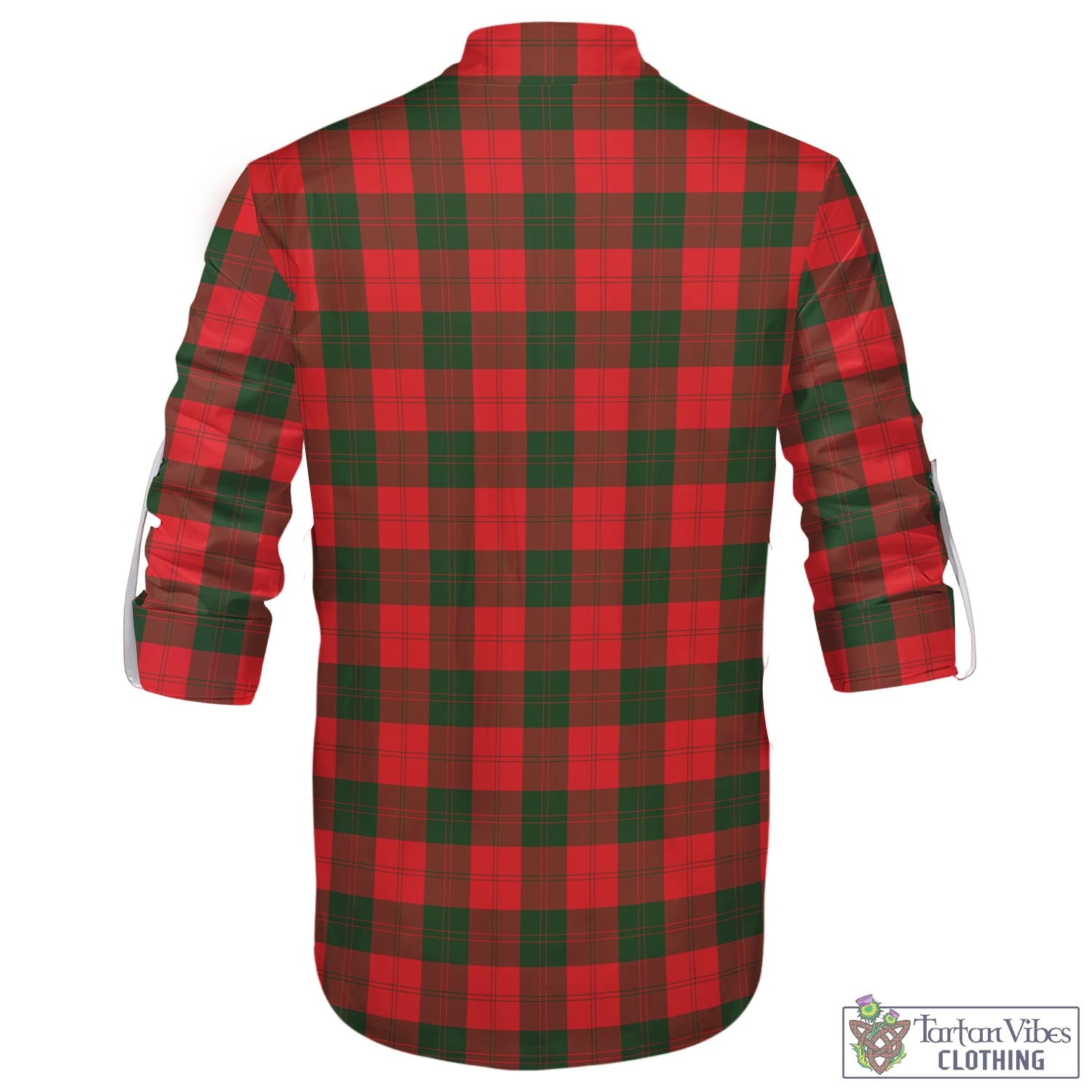 Tartan Vibes Clothing Erskine Modern Tartan Men's Scottish Traditional Jacobite Ghillie Kilt Shirt with Family Crest