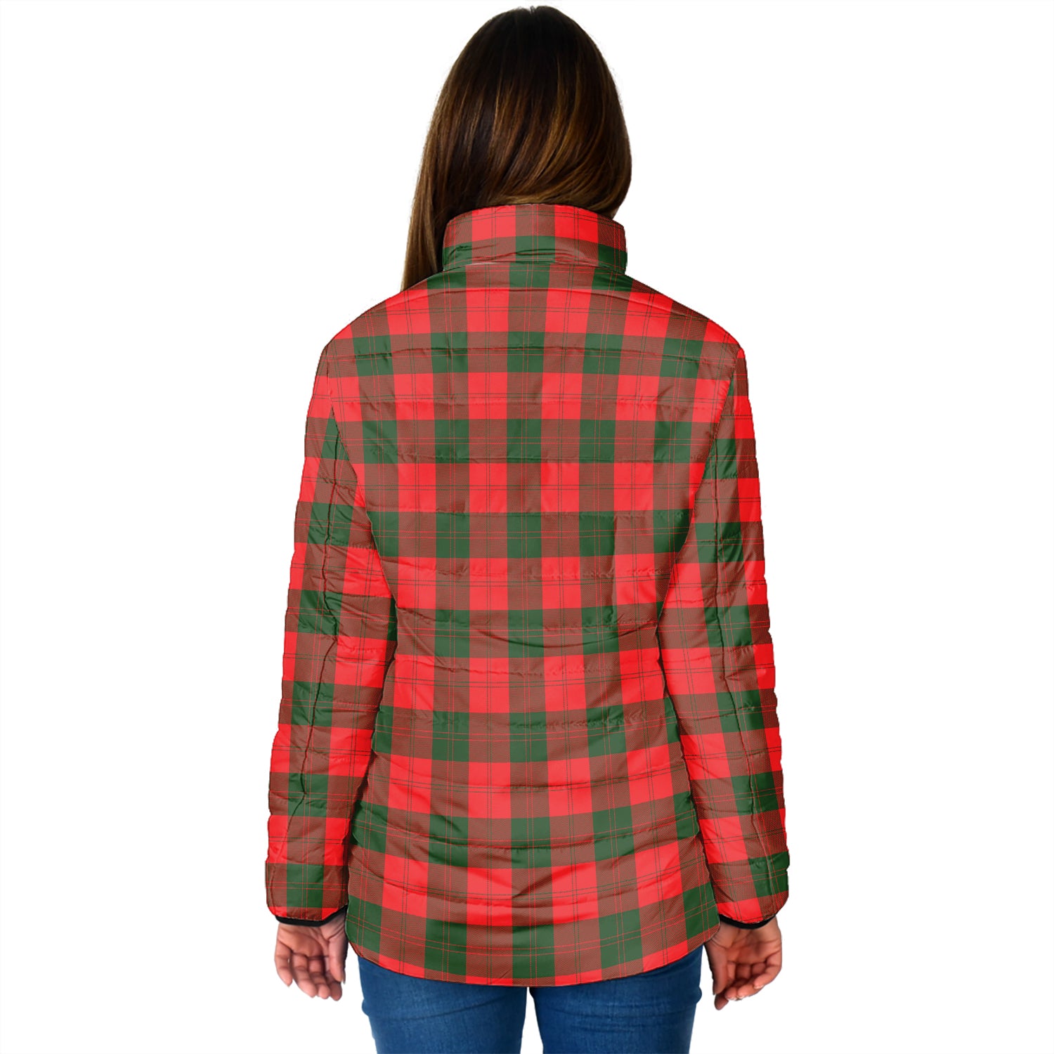 Erskine Modern Tartan Padded Jacket with Family Crest - Tartan Vibes Clothing