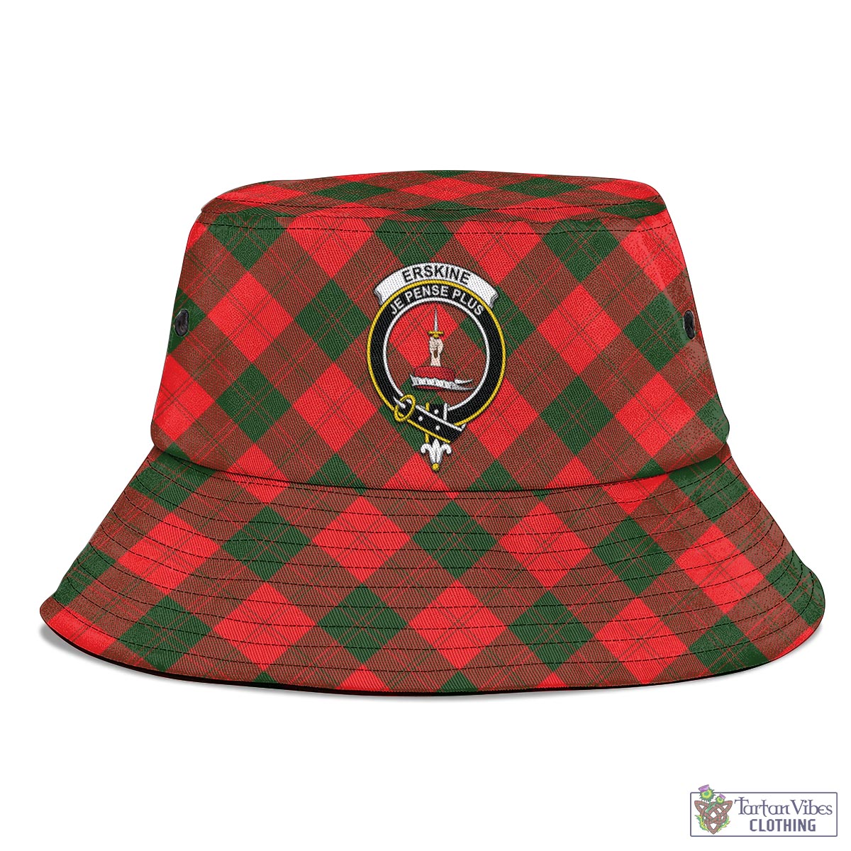 Tartan Vibes Clothing Erskine Modern Tartan Bucket Hat with Family Crest