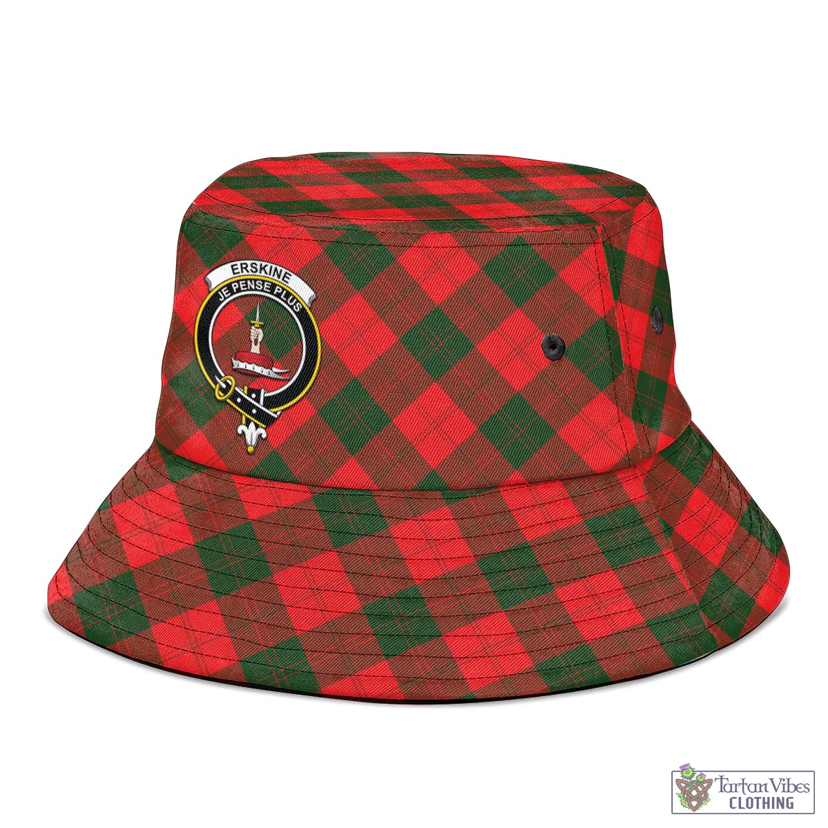 Tartan Vibes Clothing Erskine Modern Tartan Bucket Hat with Family Crest