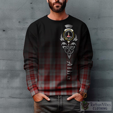 Erskine Red Tartan Sweatshirt Featuring Alba Gu Brath Family Crest Celtic Inspired