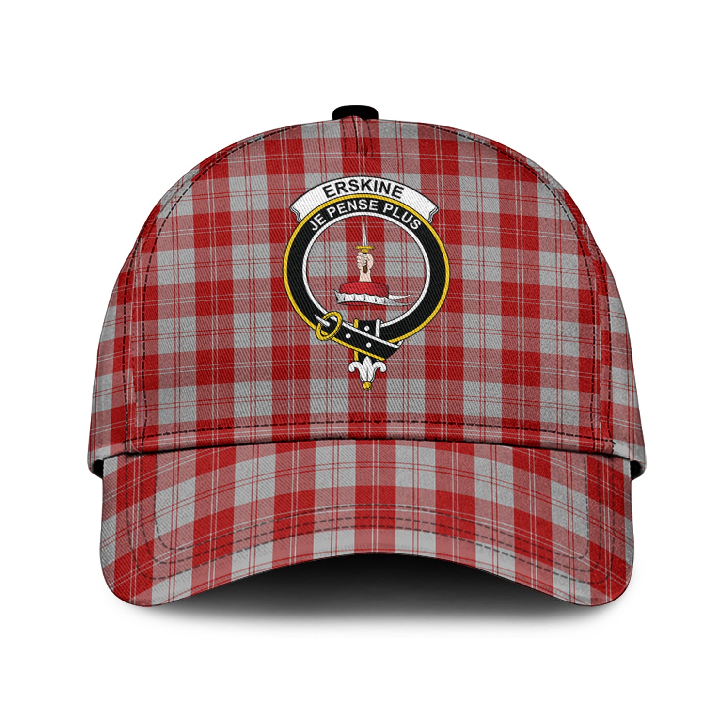 Erskine Red Tartan Classic Cap with Family Crest Classic Cap Universal Fit - Tartan Vibes Clothing