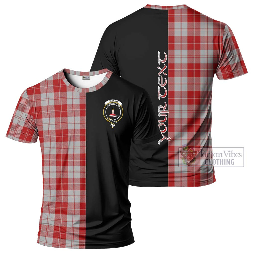 Erskine Red Tartan T-Shirt with Family Crest and Half Of Me Style Kid's Shirt - Tartanvibesclothing Shop