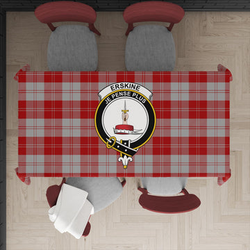 Erskine Red Tartan Tablecloth with Family Crest