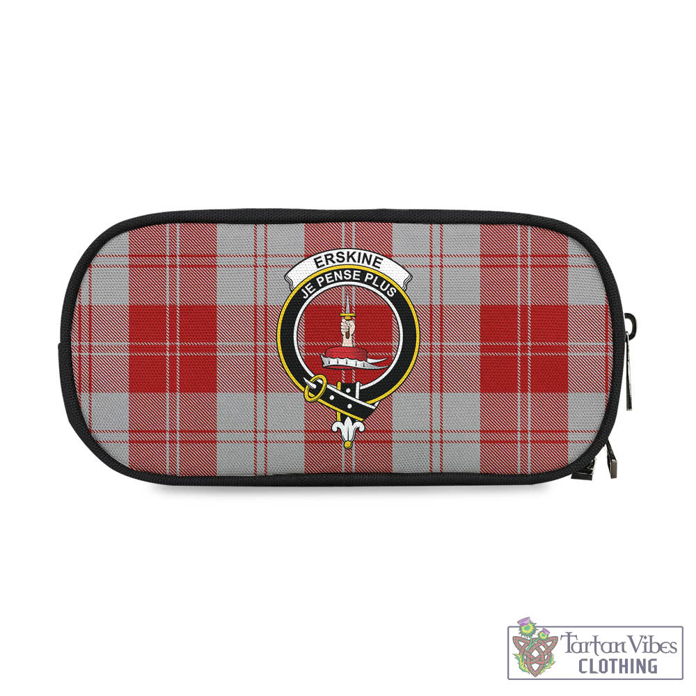 Tartan Vibes Clothing Erskine Red Tartan Pen and Pencil Case with Family Crest