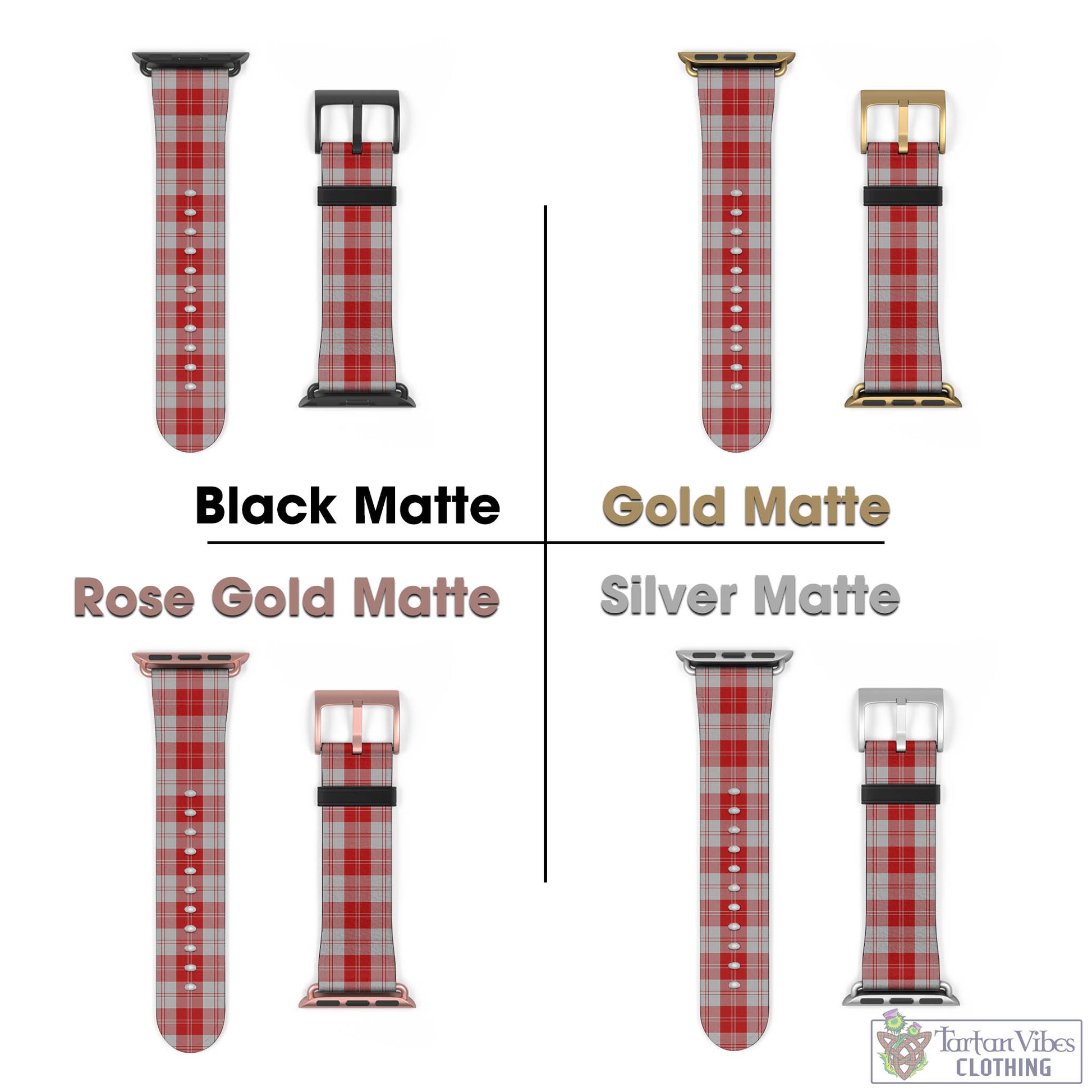 Tartan Vibes Clothing Erskine Red Tartan Watch Band