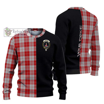 Erskine Red Tartan Ugly Sweater with Family Crest and Half Of Me Style