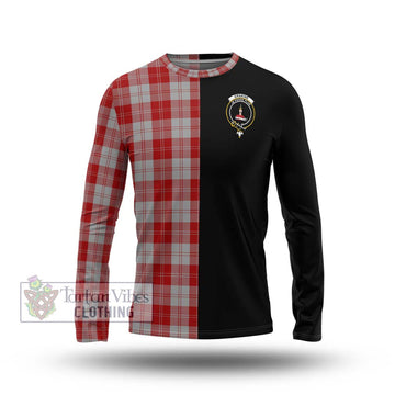 Erskine Red Tartan Long Sleeve T-Shirt with Family Crest and Half Of Me Style