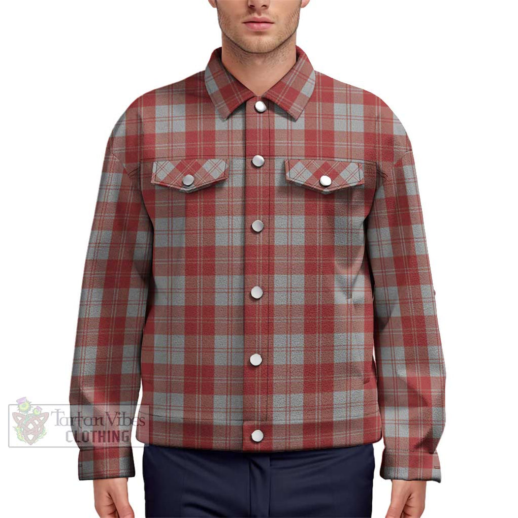 Erskine Red Tartan Unisex Lapel Cotton Jacket Unisex - Tartan Vibes Clothing