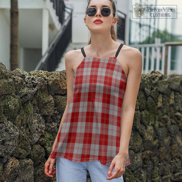 Erskine Red Tartan Loose Halter Neck Camisole