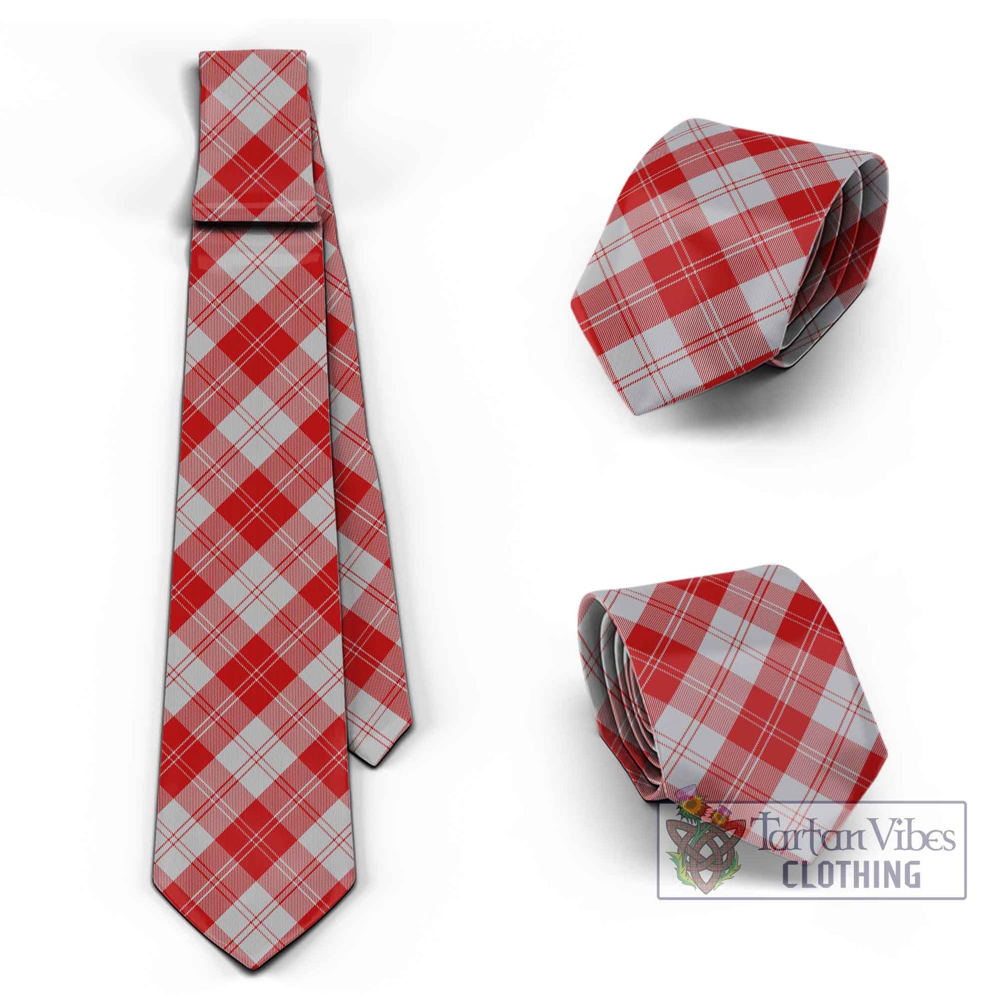 Tartan Vibes Clothing Erskine Red Tartan Classic Necktie Cross Style