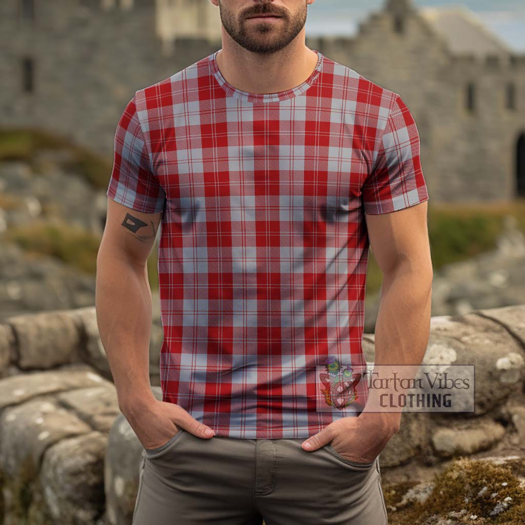 Erskine Red Tartan Cotton T-Shirt Men's Shirt - Tartanvibesclothing Shop