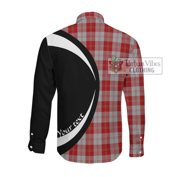 Erskine Red Tartan Long Sleeve Button Up with Family Crest Circle Style