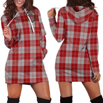 Erskine Red Tartan Hoodie Dress with Family Crest