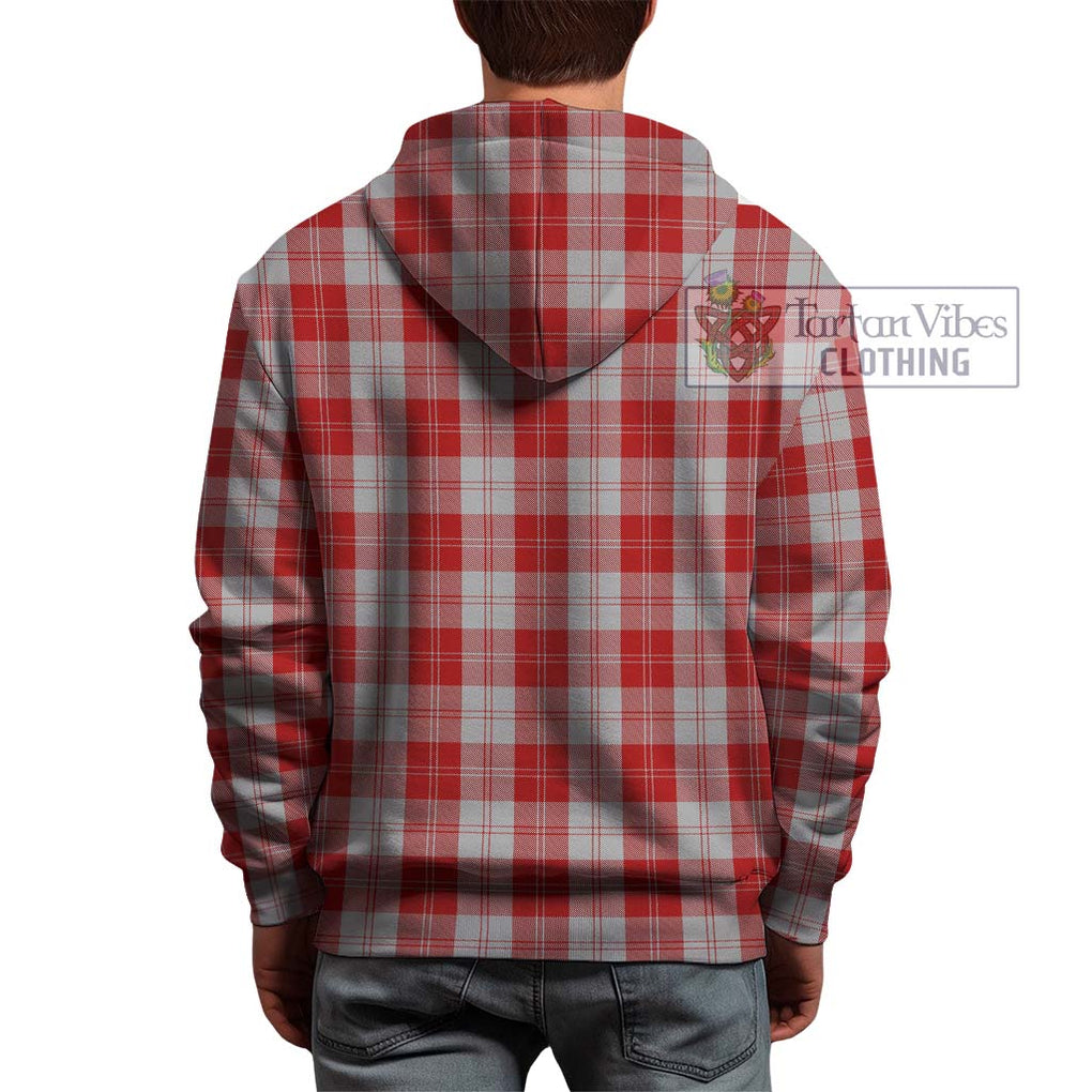 Erskine Red Tartan Hoodie with Family Crest DNA In Me Style - Tartanvibesclothing Shop