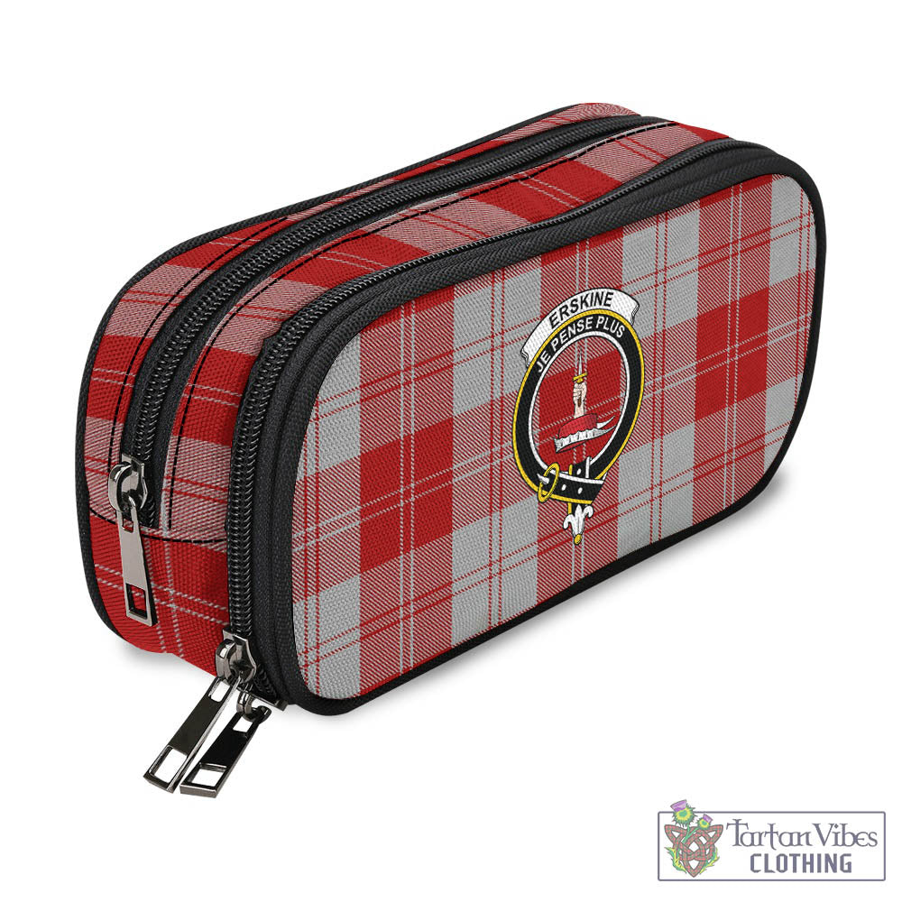 Tartan Vibes Clothing Erskine Red Tartan Pen and Pencil Case with Family Crest