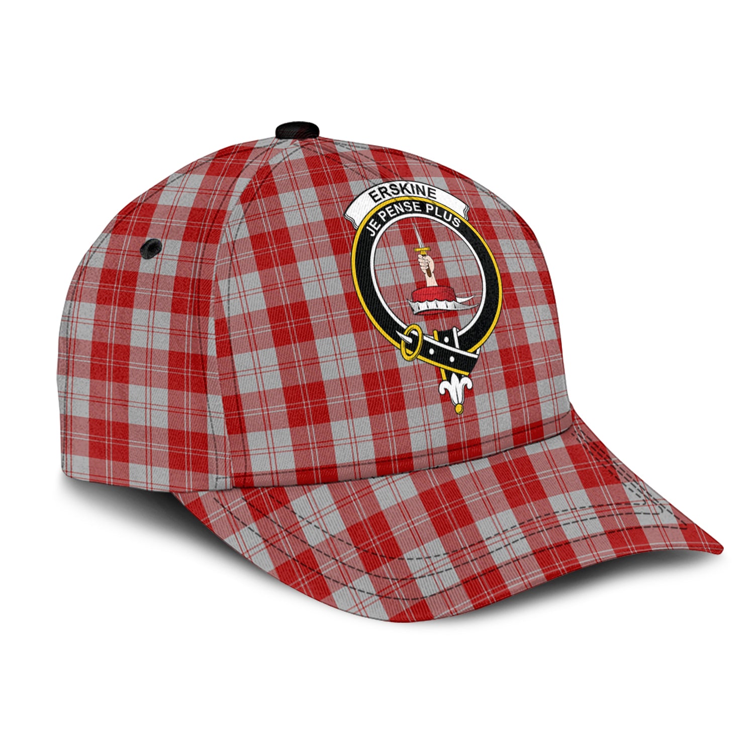 Erskine Red Tartan Classic Cap with Family Crest - Tartan Vibes Clothing