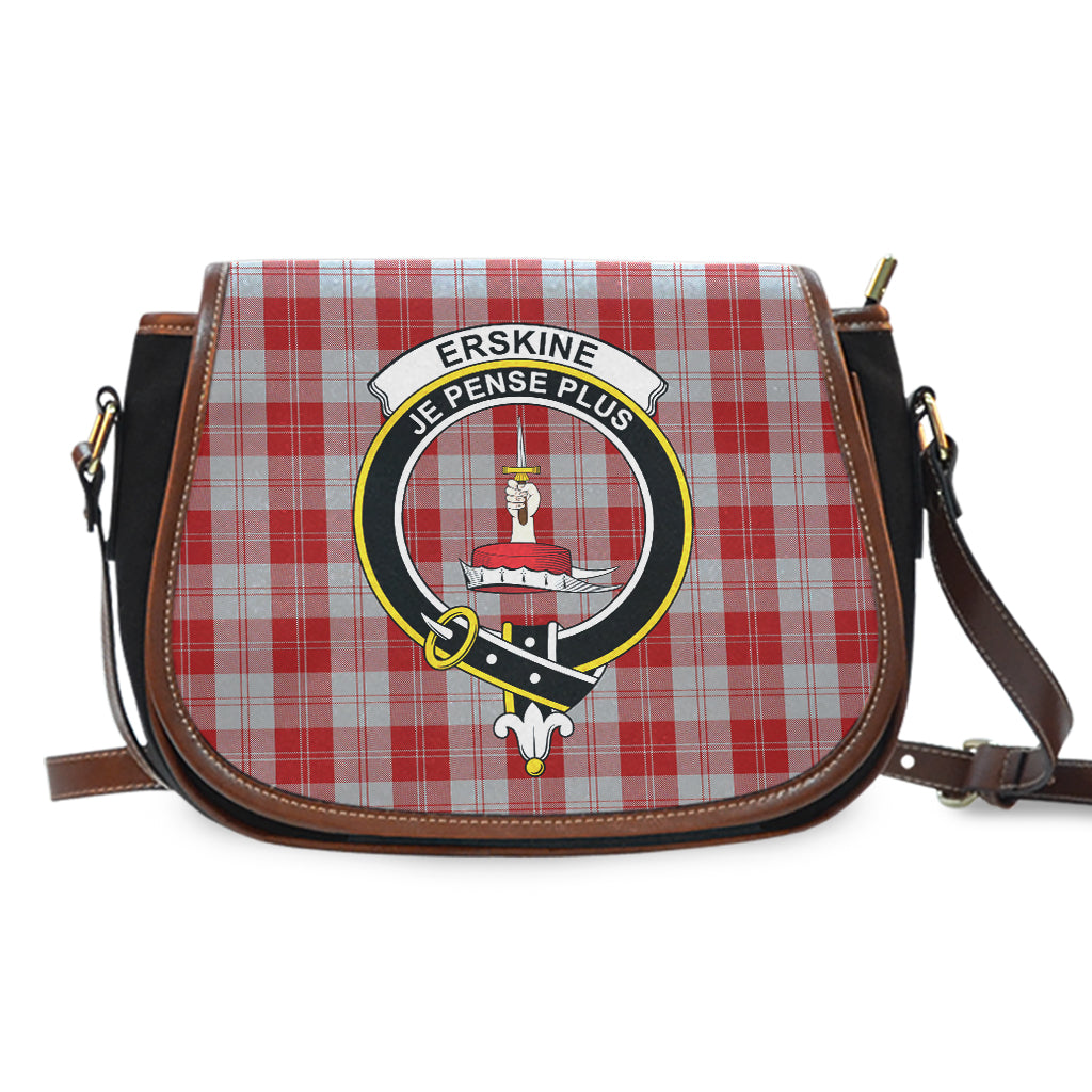 Erskine Red Tartan Saddle Bag with Family Crest - Tartan Vibes Clothing