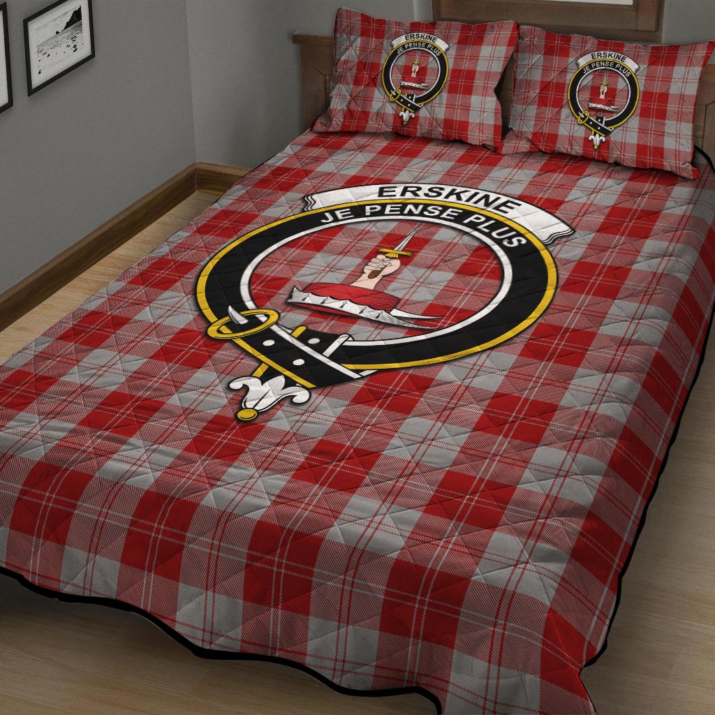 Erskine Red Tartan Quilt Bed Set with Family Crest - Tartan Vibes Clothing