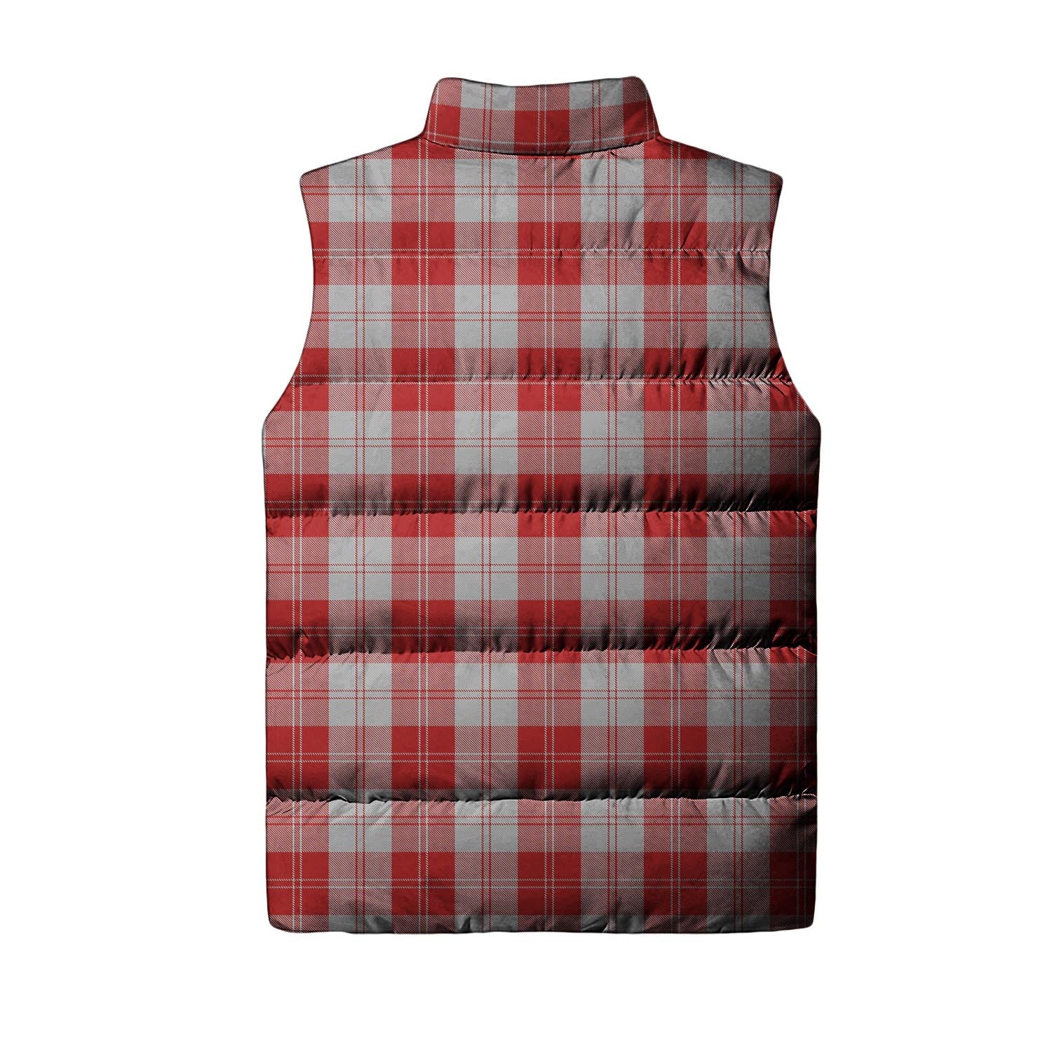 Erskine Red Tartan Sleeveless Puffer Jacket with Family Crest - Tartanvibesclothing