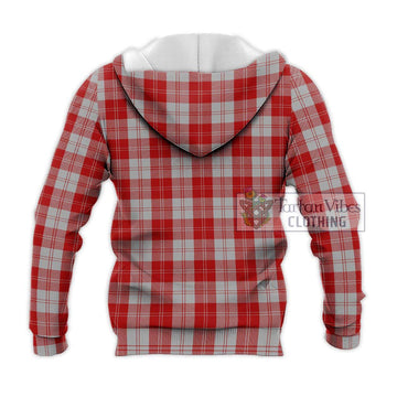 Erskine Red Tartan Knitted Hoodie with Family Crest DNA In Me Style