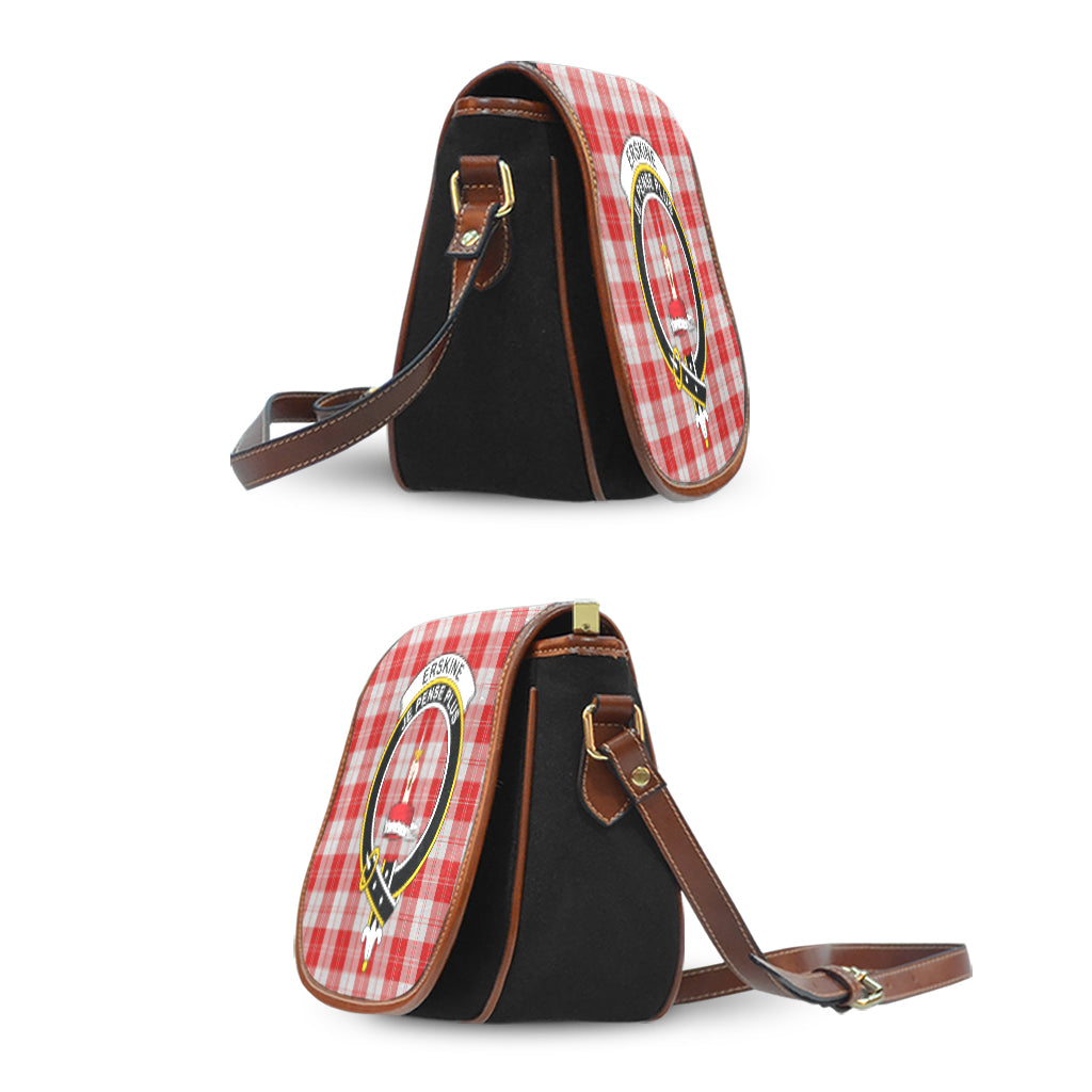 Erskine Red Tartan Saddle Bag with Family Crest - Tartan Vibes Clothing