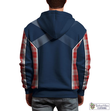 Erskine Red Tartan Hoodie with Family Crest and Lion Rampant Vibes Sport Style