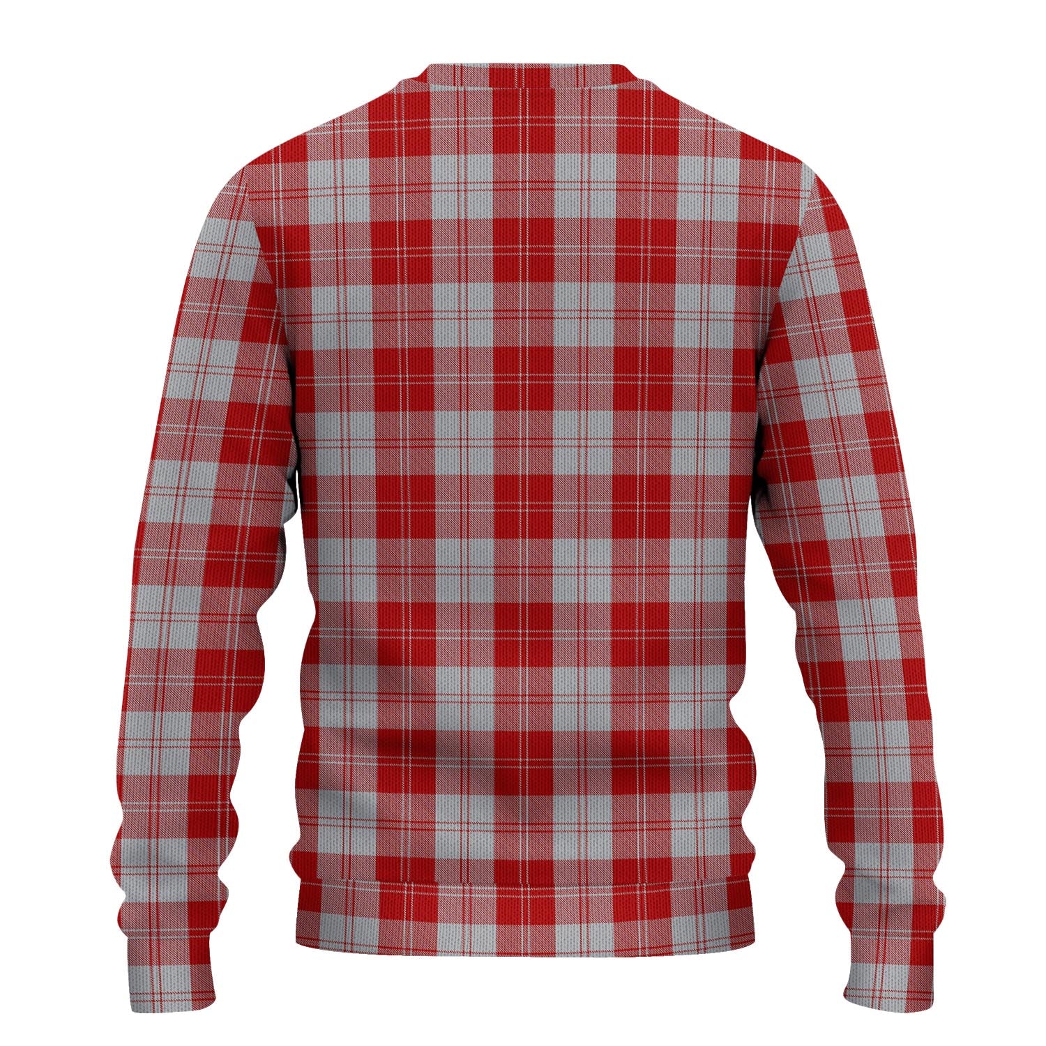 Erskine Red Tartan Knitted Sweater with Family Crest - Tartanvibesclothing