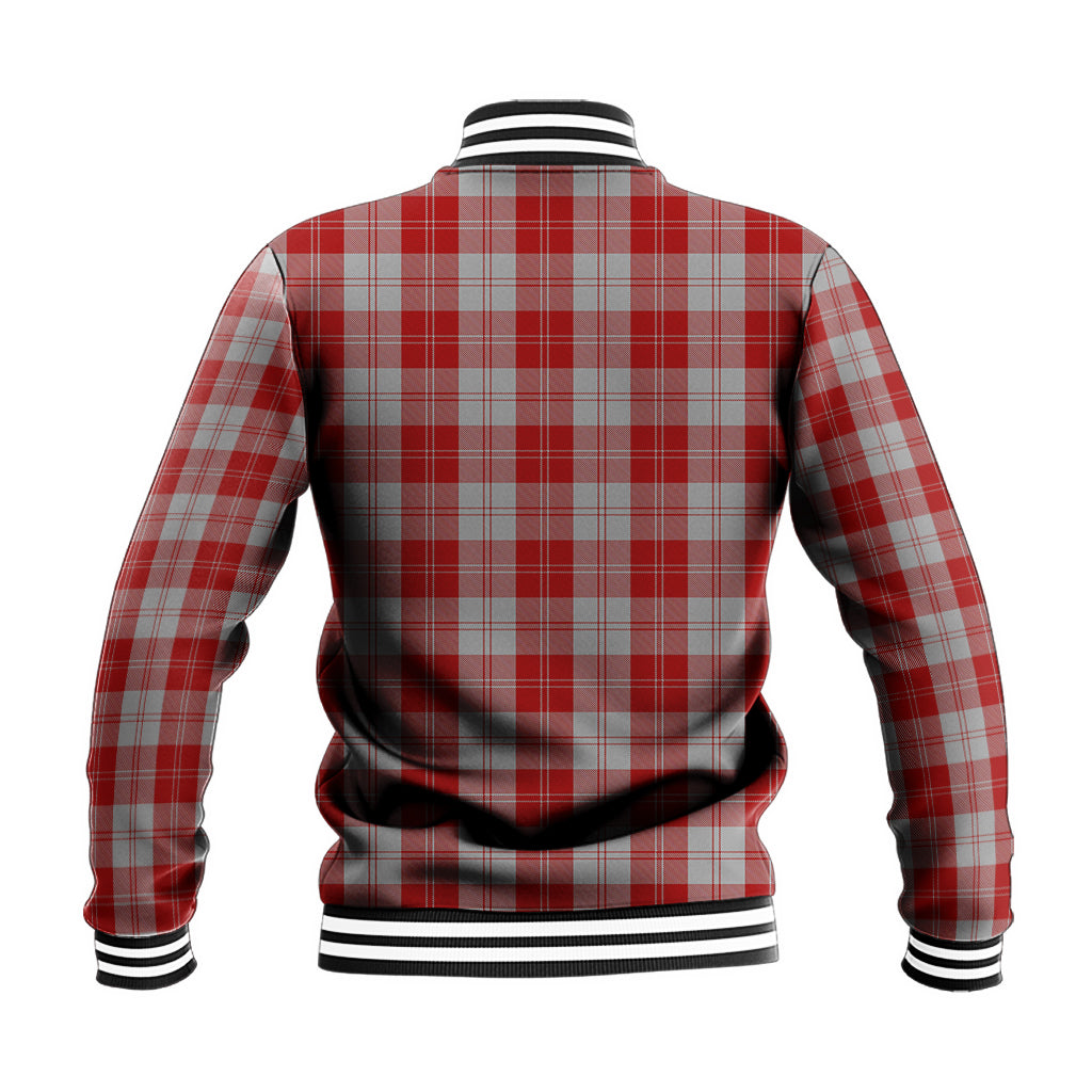 Erskine Red Tartan Baseball Jacket with Family Crest - Tartan Vibes Clothing