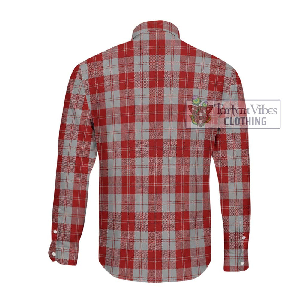 Erskine Red Tartan Long Sleeve Button Shirt with Family Crest DNA In Me Style - Tartanvibesclothing Shop