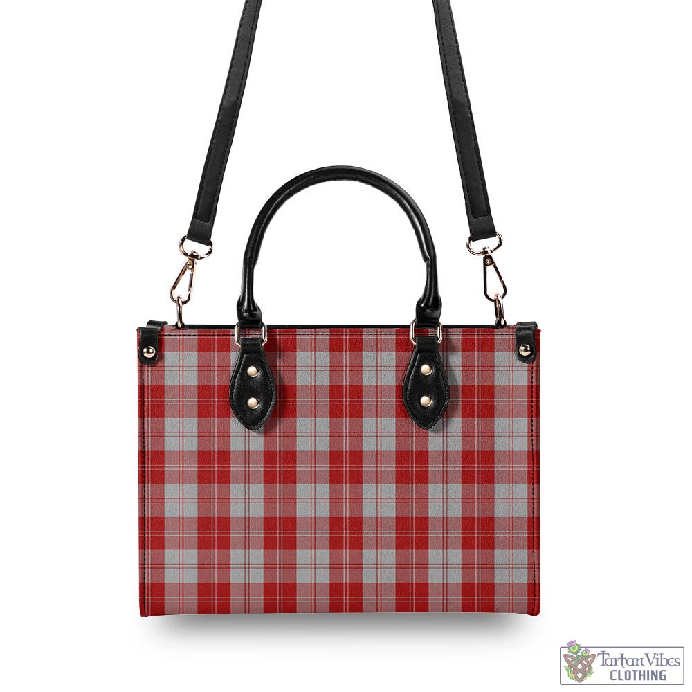 Tartan Vibes Clothing Erskine Red Tartan Luxury Leather Handbags