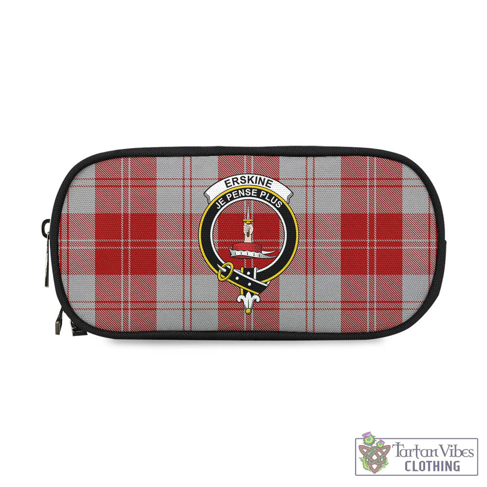 Tartan Vibes Clothing Erskine Red Tartan Pen and Pencil Case with Family Crest