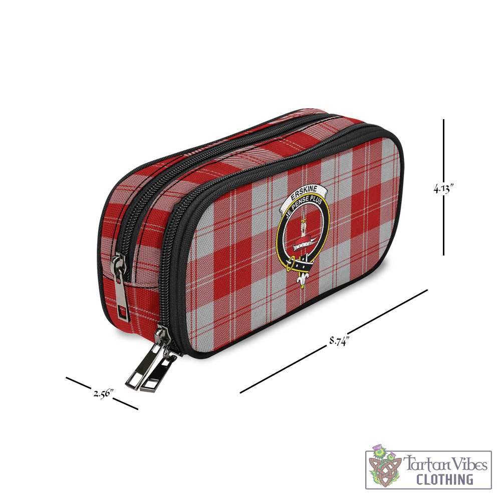 Tartan Vibes Clothing Erskine Red Tartan Pen and Pencil Case with Family Crest