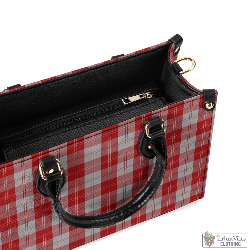 Tartan Vibes Clothing Erskine Red Tartan Luxury Leather Handbags