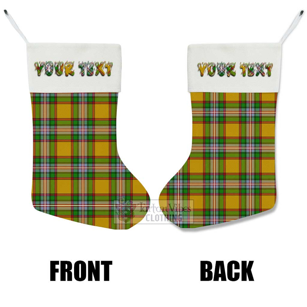 Tartan Vibes Clothing Essex County Canada Tartan Christmas Stocking with Personalized Text