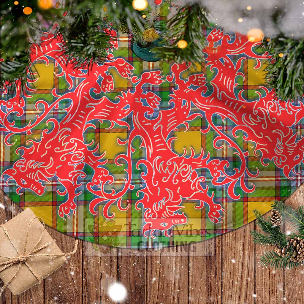 Tartan Vibes Clothing Essex County Canada Tartan Christmas Tree Skirt Lion Rampant Style