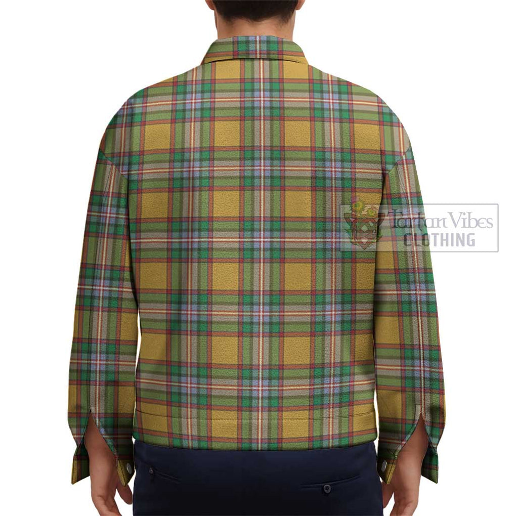 Essex County Canada Tartan Unisex Lapel Cotton Jacket - Tartan Vibes Clothing