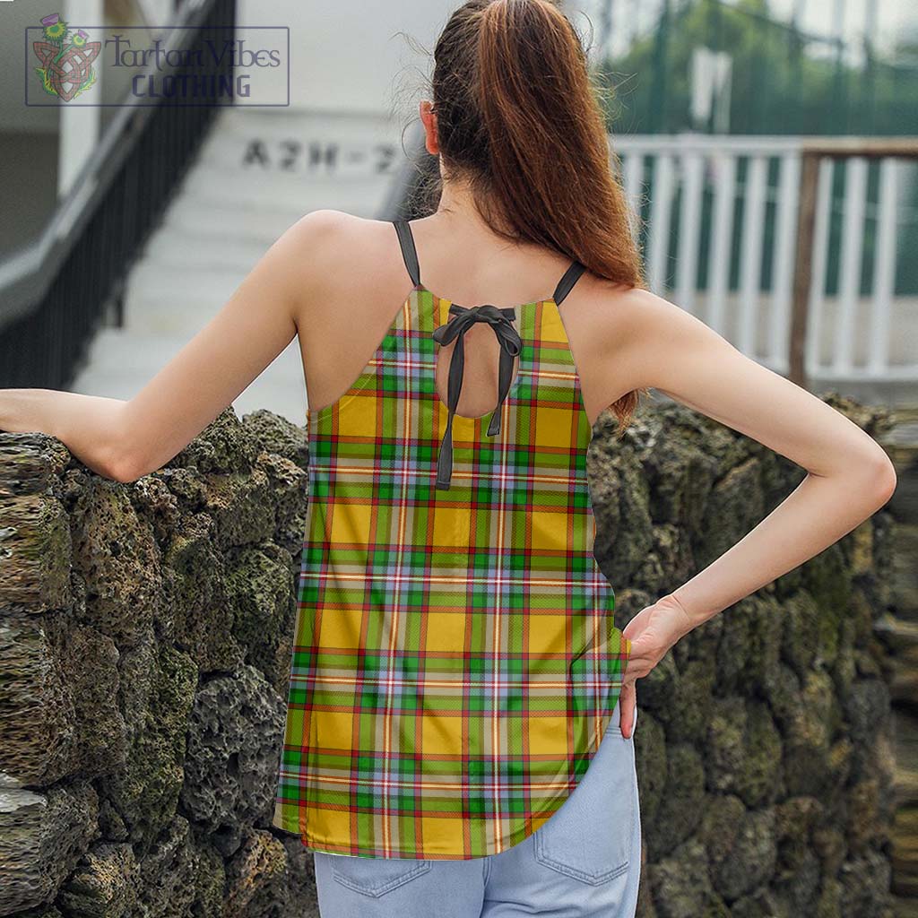 Tartan Vibes Clothing Essex County Canada Tartan Loose Halter Neck Camisole