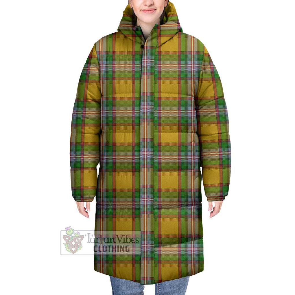 Tartan Vibes Clothing Essex County Canada Tartan Long Down Jacket