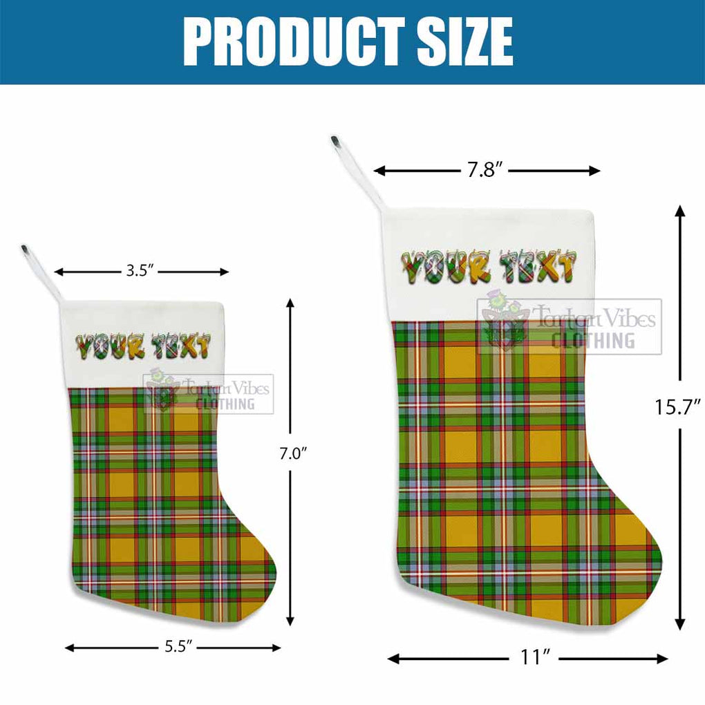 Tartan Vibes Clothing Essex County Canada Tartan Christmas Stocking with Personalized Text