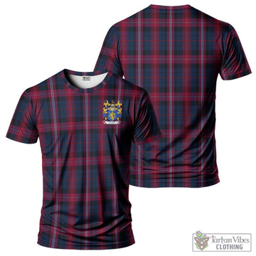 Evans Tartan Cotton T-shirt with Coat of Arms Kid's Shirt - Tartan Vibes Clothing
